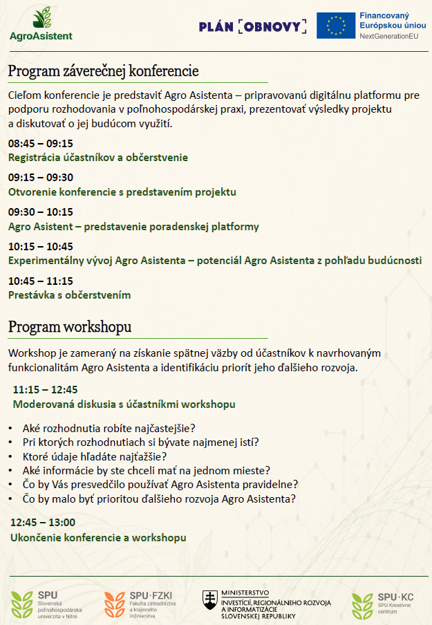 Záverečná konferencia spojená s workshopom