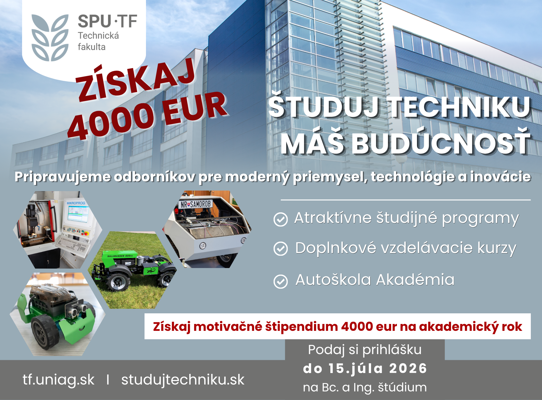 Technické odbory patria medzi priority štátu. Študenti môžu získať štipendium až 4 000 eur ročne
